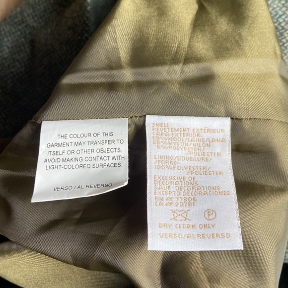 NWT Tommy Hilfiger Olive Tweed Wrap Skirt - Picture 8 of 9